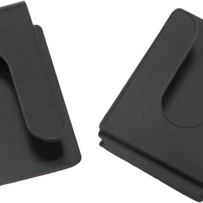 Mic Holder black Metal car microphone holder Mobile radio microphone hanger with Tape backing，Suitable for cars, homes, offices and so on,2pcs image 1