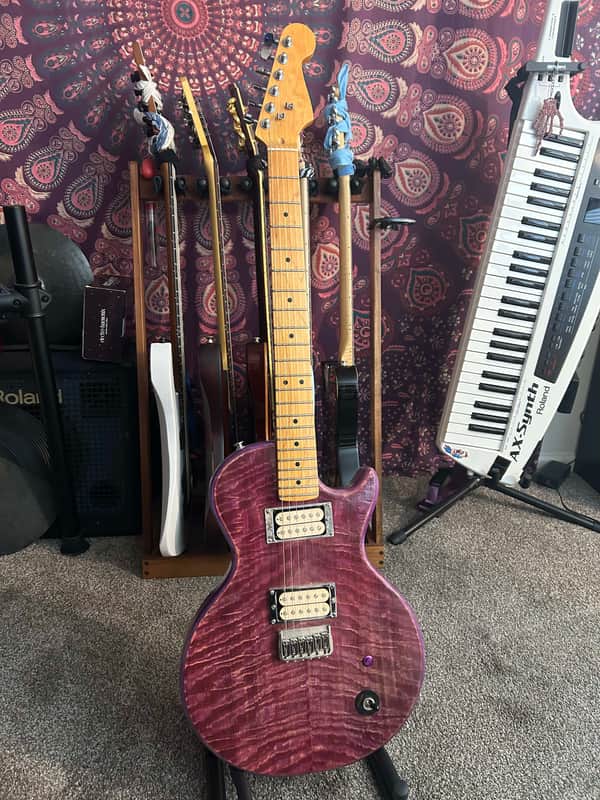 Custom 'Franken-Paul' LP/Strat Hybrid - W/Hardshell Case and Accessories 2020 - Purple Burl image 1
