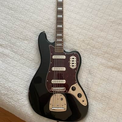 Squier Classic Vibe Bass VI, black, has chip on back, otherwise mint image 2