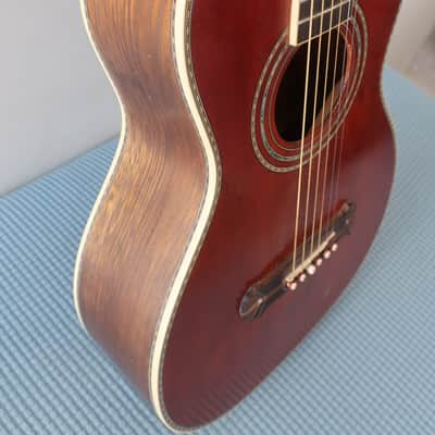 Red Stained Version 2016 Washburn R314KK Spruce/Trembesi Parlor Guitar Rare 1890s Golden Era Period Correct Recreation Limited Edition Long Discounted Model No Coffin Case image 8
