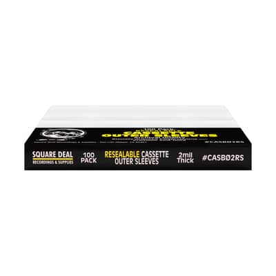 (100) Cassette Sleeves - RESEALABLE Premium 2mil Thick - Archival Quality, Crystal Clear, With Flap - Holds 1 Standard Cassette image 3