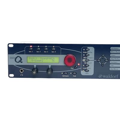 Waldorf Micro Q Rackmount Synthesizer Universal power supply 1999 - 2011 -90s Y2K Blue Made in Germany Worldwide Shipment image 3
