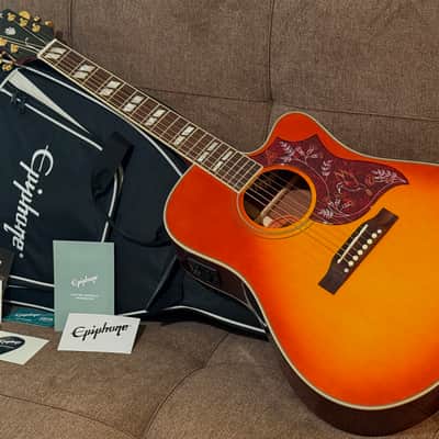 Epiphone Hummingbird Standard EC with Epiphone Gig Bag, 2026 Model in Cherry Sunburst image 1