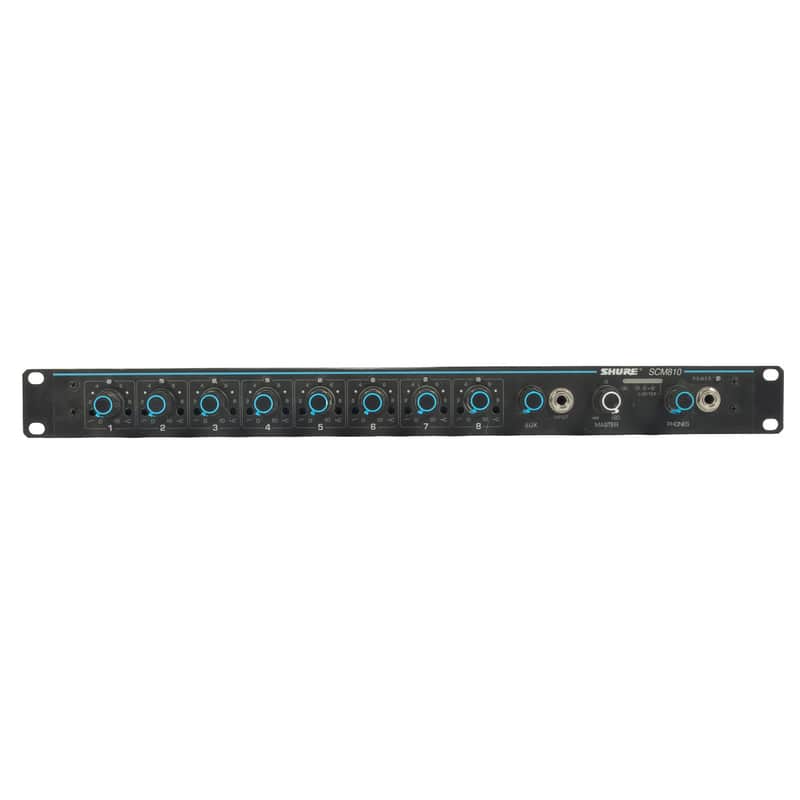 Shure SCM810 8 Channel Mic Mixer 1U Rack USED image 1