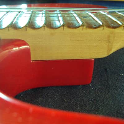 Scalloped Harley Benton ST redburst used HSS playing ala Yngwie,Ritchie&Co! image 3