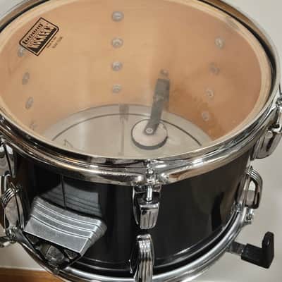 Vintage Ludwig 8x12 Tom Black Cortex 6-Ply Blue/Olive Badge Modular Mount image 7