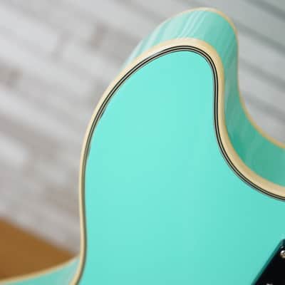 D'Angelico Premier DC Semi-Hollow Double Cutaway - Surf Green image 15
