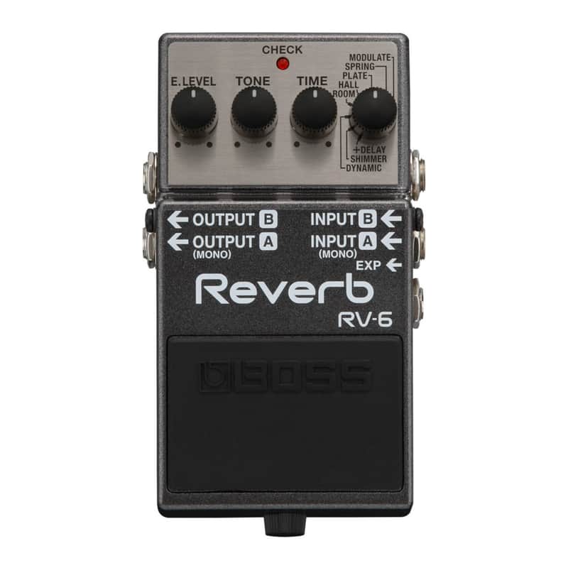 BOSS RV-6 Compact Eight Reverb Effects Versatile I/O 100 Percent Wet Sound Digital Reverb Pedal for Guitarist image 1