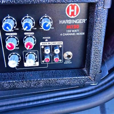 Harbinger M120  120-Watt 4-Channel Powered Mixer Amp w/ Cables image 3