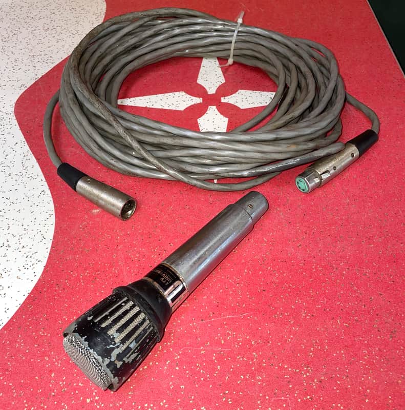 Immagine Vintage 1960's University 8000 Dynamic Cardioid Microphone w/ 4 Pin Cable - Rare - 1