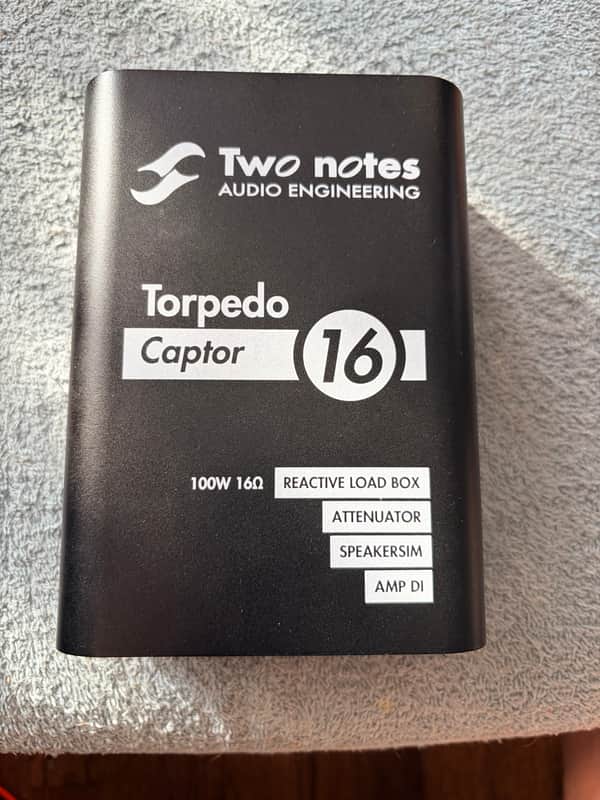 Two Notes Torpedo Captor Loadbox/Attenuator/DI - 16 Ohm 2010s - Black image 1
