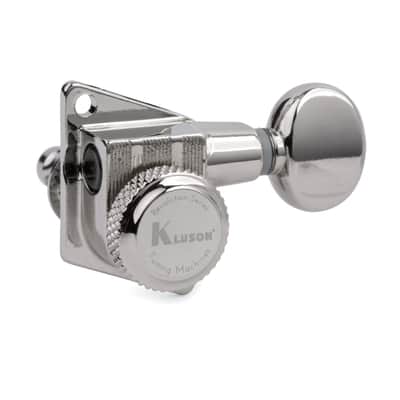 Kluson 6-In-Line Locking Revolution Series F-Mount Tuners, Chrome image 2