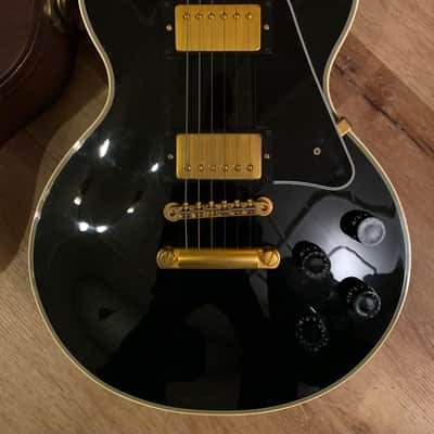 Rare Orville Les Paul Custom (MIJ Orville by Gibson) Black Beauty with factory Gibson Openbook Headstock image 2