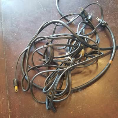 Royal one (1) 117V Power Cord Electric Cable cut Vintage non-polarized black 1940s-1960s image 2