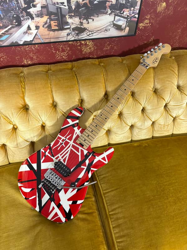 EVH Striped Series w/ Gator case - Red, White and Black image 1