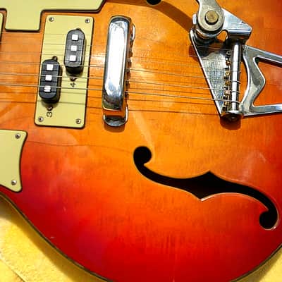 Barney Kessel*Vintage 1960's Norma / Teisco👑Semi-Hollow electric guitar*made-in-Japan image 10