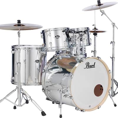 Pearl Export 5-Piece Drum Set with 830-Series Hardware Pack - Mirror Chrome (EXX725/C49) image 2