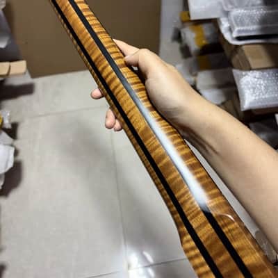 new 22fret 5 Piece Roasting Flamed Maple Belectric guitar Neck parts Rosewood image 3