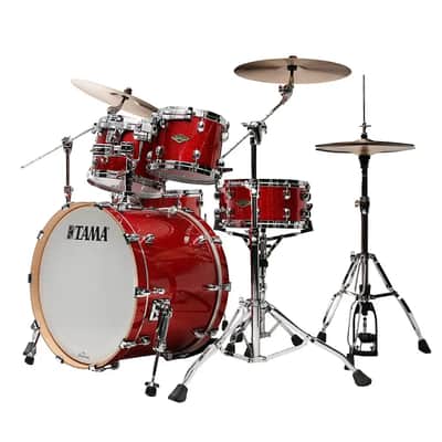Tama Starclassic Walnut/Birch 4pc Drum Set Garnet Red Sparkle image 2