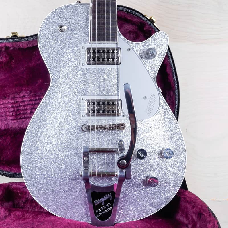 Gretsch G6129T Players Edition Jet FT w/ Bigsby MIJ 2022 Silver Sparkle w/ OHSC image 1