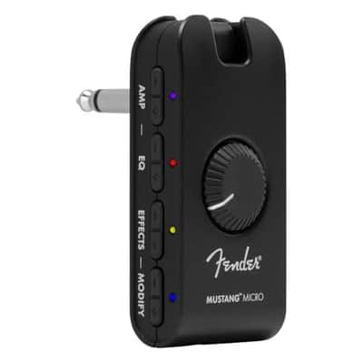 Liquid Audio Fender MustangĀ® Micro Headphone Amplifier, Black - 2311300000 Bundle w/ 12-Pack Guitar Pick Polishing Cloth image 5