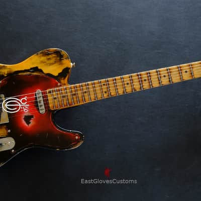 Fender American Vintage '52 Reissue Telecaster Black over Butterscotch Heavy Aged Relic image 16