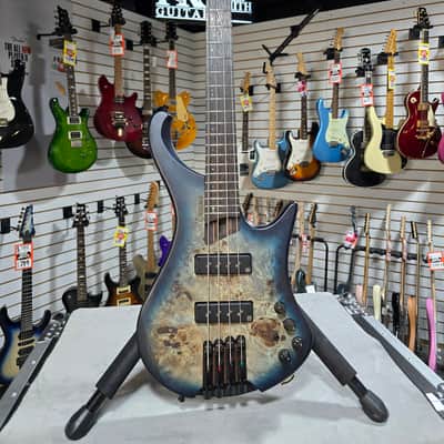 Ibanez EHB Ergonomic Headless Bass Guitar - Cosmic Blue Starburst Flat w/Gig Bag & PLEK*D #111 image 5