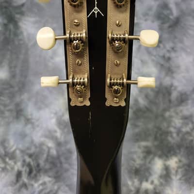 1960's Old Kraftsman by Kay Musical Note Faux Tiger Stripe Parlor Student Guitar Pro Setup New Strings Newer Gigbag image 10