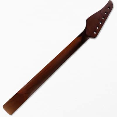 Roasted Flame Maple Guitar Neck | Dark Rosewood Fretboard | Stainless Steel Frets | Abalone Inlays image 4