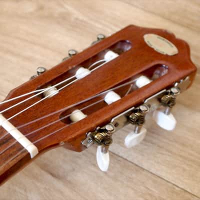 Fiesta solid top 1980s solid cedar classical guitar great projection and tone hand made Spain image 8
