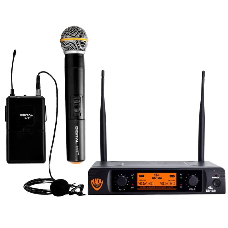 Nady DW-22 HT/LT Dual Channel Digital Wireless System - Band D 13 14 image 1