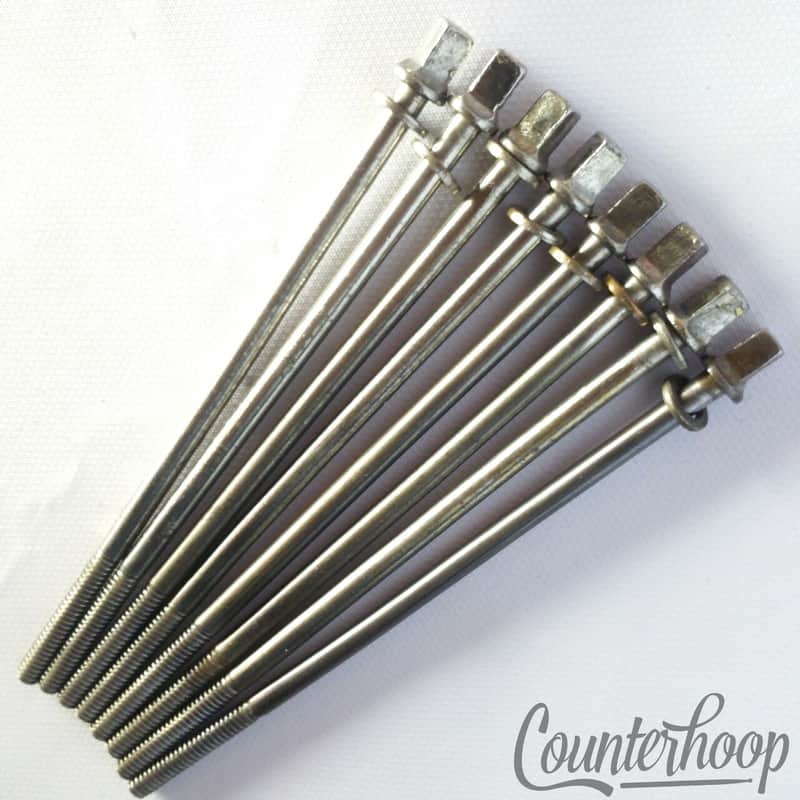 Ludwig/Leedy 8x Nickel 4 7/8"Tension T-Rods Snare/Tom Drum Vintage 30s-40s USA image 1