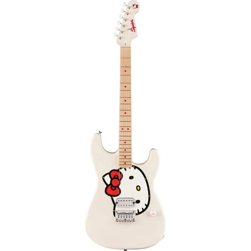 Squier x LTD Hello Kitty Stratocaster - White Limited Edition w/ Gigbag image 1