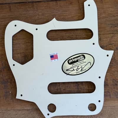 WD Jaguar Pickguard - Vintage Red Tort Celluloid + Control Plate image 3