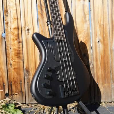 Schecter DIAMOND SERIES Stiletto-4 Stealth Pro EX - 35" Scale-BEAD-- Satin Black Left Handed 4-String Electric Bass Guitar image 6