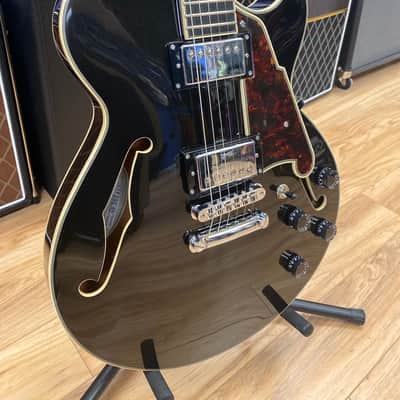 D'Angelico Premier SS Semi-Hollow Black Flake image 10