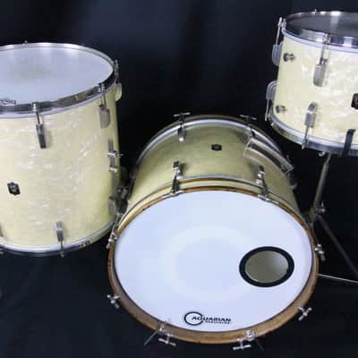 Leedy 3-Piece Drum Set 1949 -13/16/20 - White Marine Pearl image 22