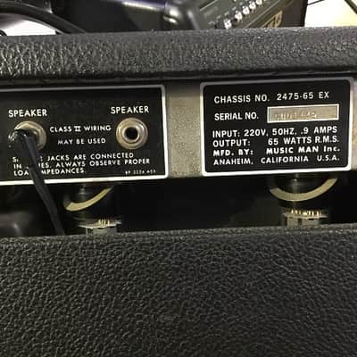 music man sixty five reverb 2x12 - alnico square magnets amplifi... image 4