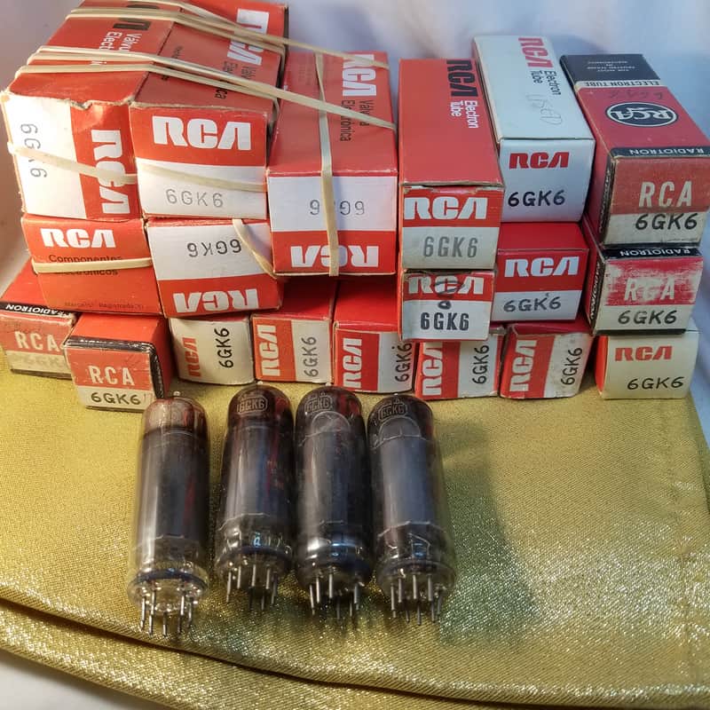 RCA Matched Pair (2) 6GK6 tNOS AT1000 TESTED Vacuum Tubes different pinout EL84 power pentode 1958-1977 image 1