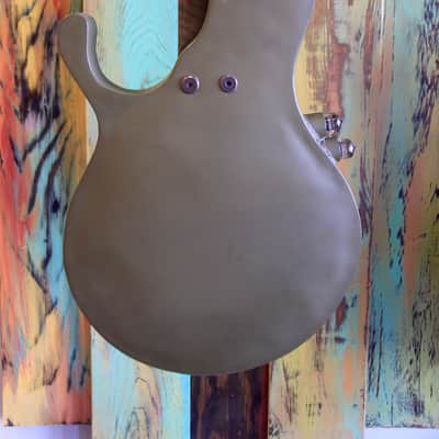 DJUDD CUSTOM Army Steampunk Electric Bass guitar 2016 Army Green image 6
