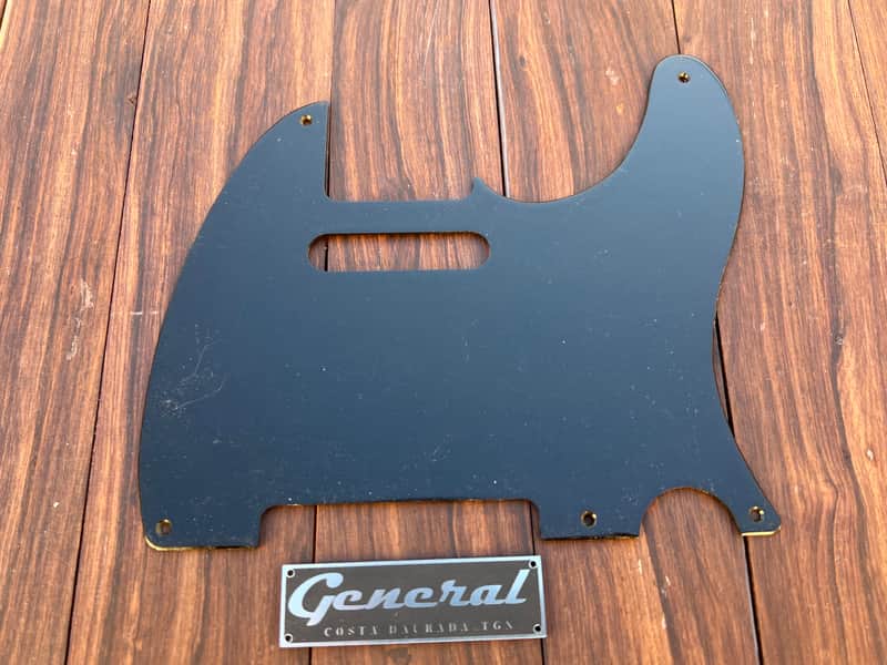 General Vintage Tone 1953/1954 Telecaster® Pickguard – Blackguard Nitrocellulose Lacquer, Real Phenolic Paper, Lightly Aged image 1