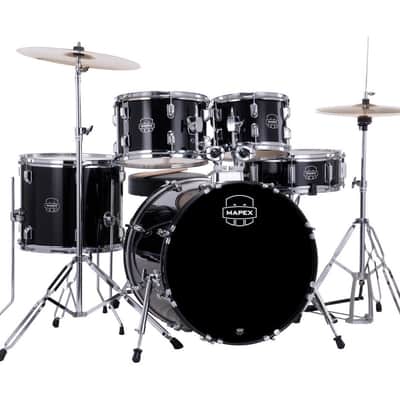 Mapex Comet 5 Piece Complete Setup 20 In. - Dark Black (CM5044FTCDK) image 2