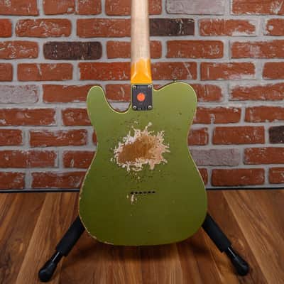 Fender Custom Shop S6 1966 Telecaster Heavy Relic #40 Summer Event Special Run in Super Aged Sage Green Metallic finish made in 2026 w/OHSC image 7