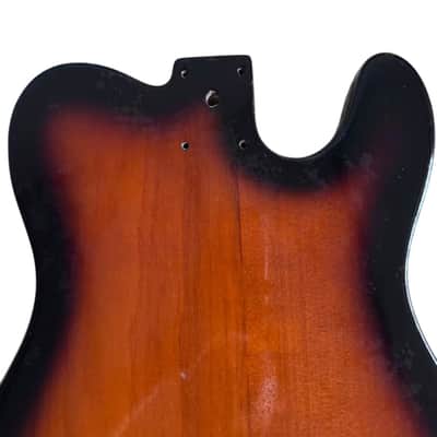 Tobacco Burst Alder Guitar Tele Style Body DIY Project image 2