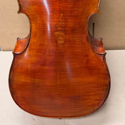 Gunter von Aue 4/4 Cello – German Made – Full Size – w/ Leather Case – Crack Repair Needed / Plays image 16