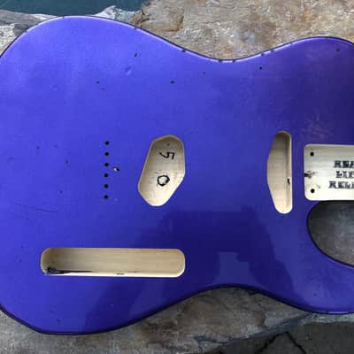 Real Life Relics Custom Tele Telecaster Body Purple Passion Metallic Aged image 7