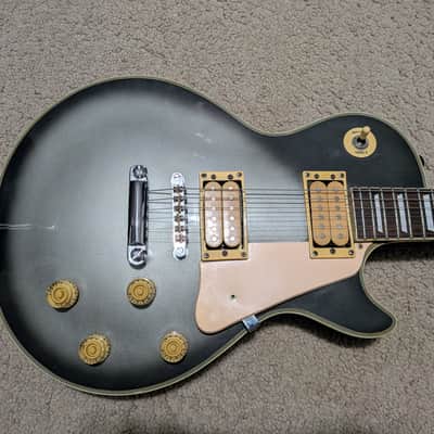 Vintage Cort Les Paul 1980's - Silver Burst Guitar with Hard Case image 2