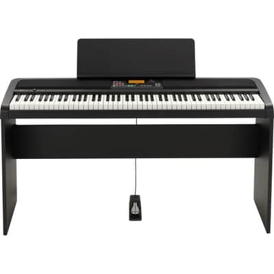 Korg XE20 88-Key Home Digital Ensemble Piano Bundle with Keyboard Stand, Sustain Pedal, H&A Closed-Back Studio Monitor Headphones image 6