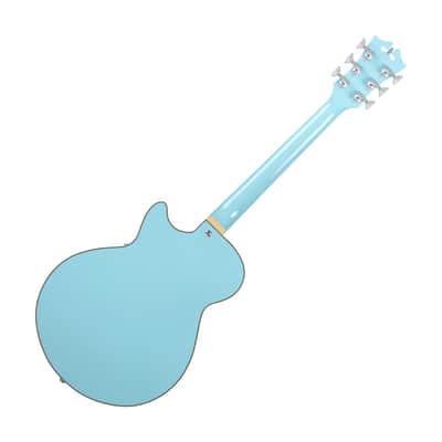 Mint D'Angelico DAPSSSKBCS Premier SS Semi Hollow Electric Guitar w/Stopbar Tailpiece, Sky Blue image 2