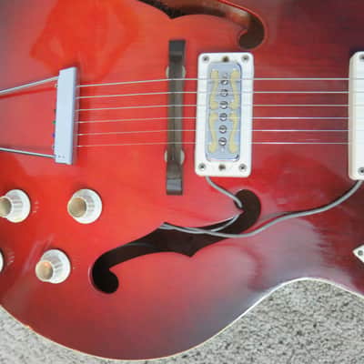 Vintage 1960s Harmony Rocket H-54 Guitar 2 Original DeArmond Pickup Good Shape Silvertone image 4